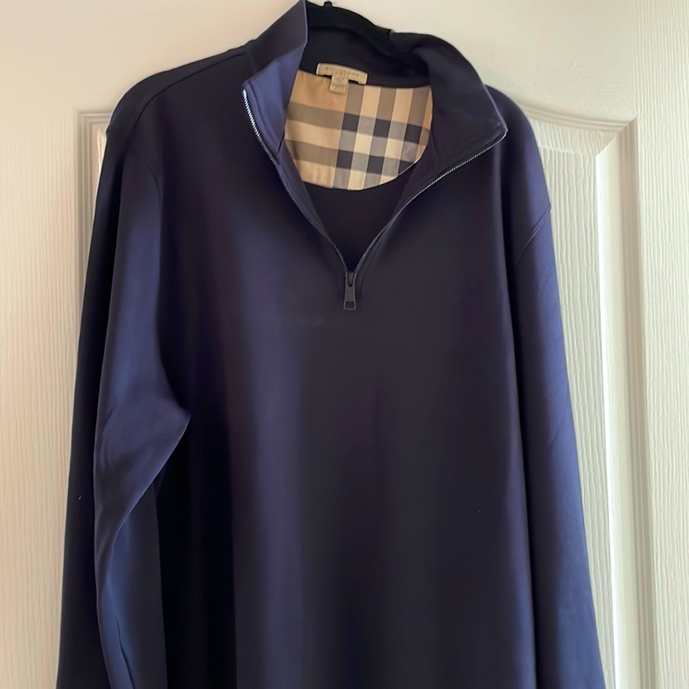 1/2 zip mens Burberry pullover